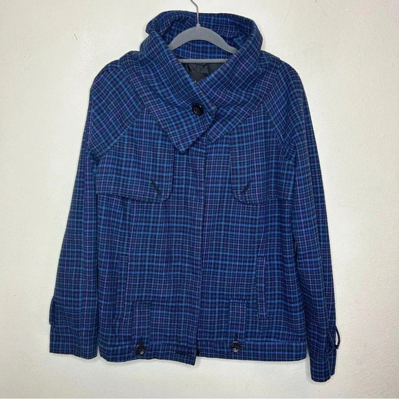 Jack Purple Plaid Jacket Size Large - Picture 1 of 7